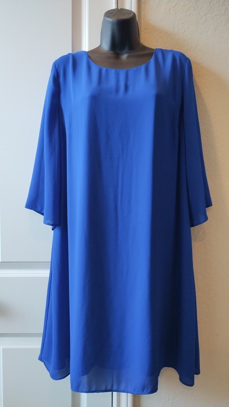 Apt. 9 Blue Flare Sleeve Dress Size 14